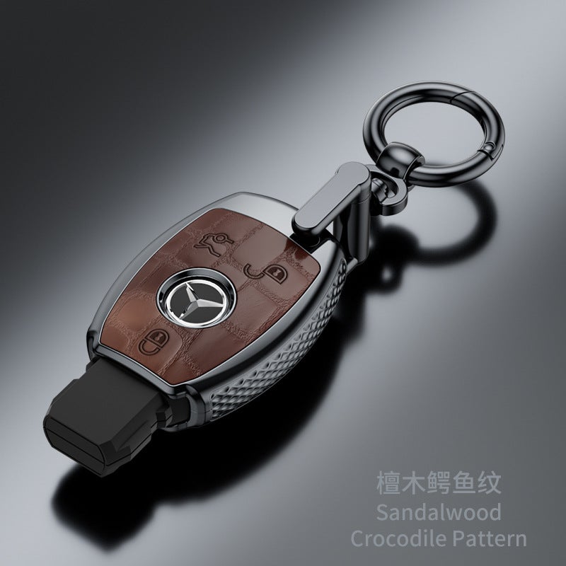 Suitable For Mercedes-Benz E300L Key Protective Cover Glc/Glb/Gle350/E260/C260L/C200L Crocodile Pattern - Image 4